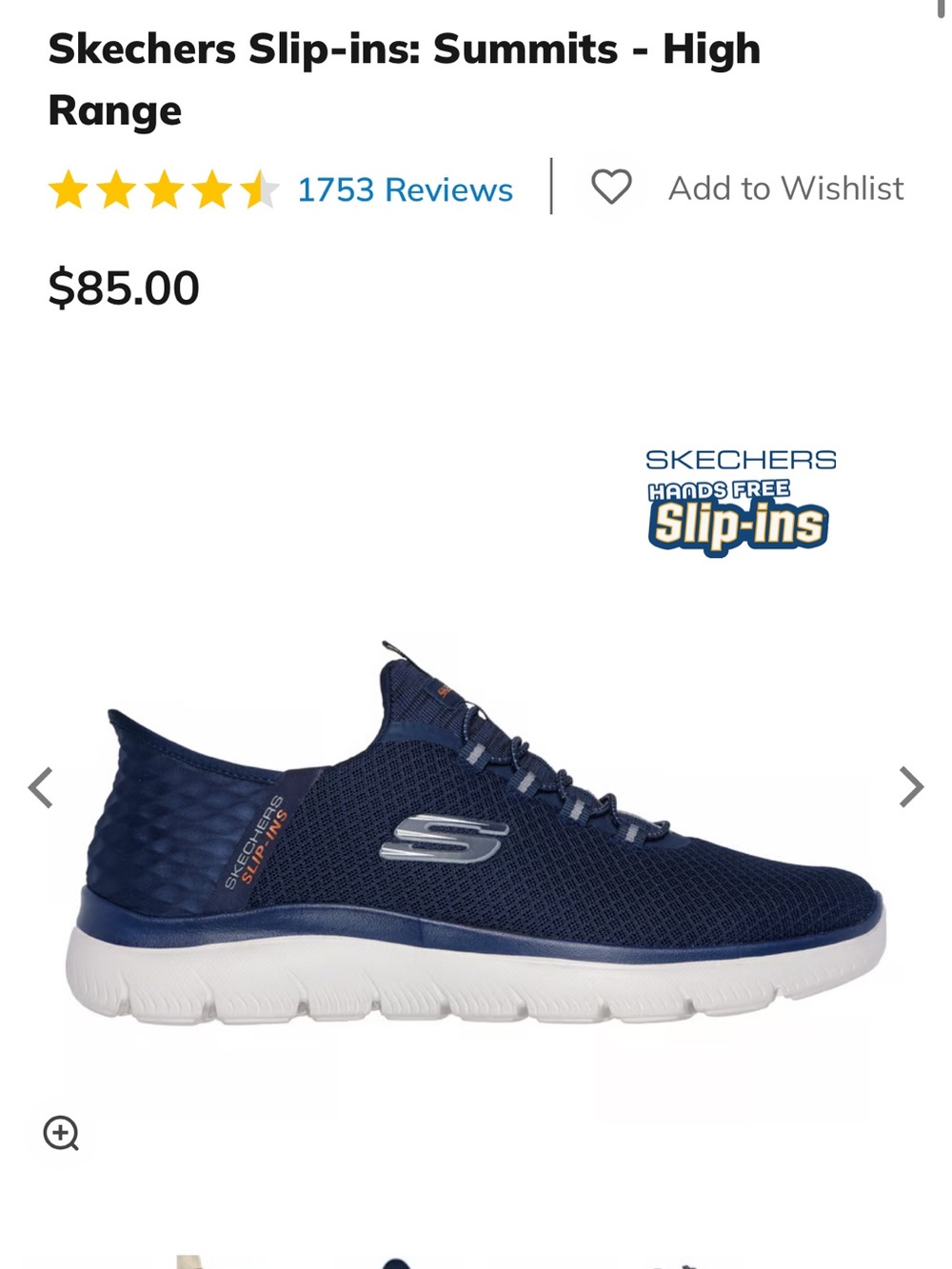 Skechers Mens Navy Slip-Ins Summits - High Range Size 14 NIB